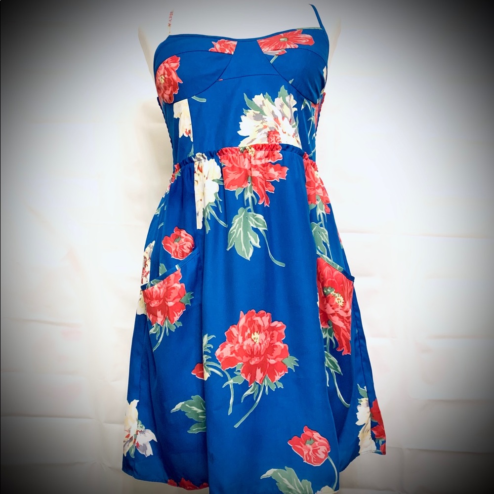 American Eagle Outfitters blue flowery dress